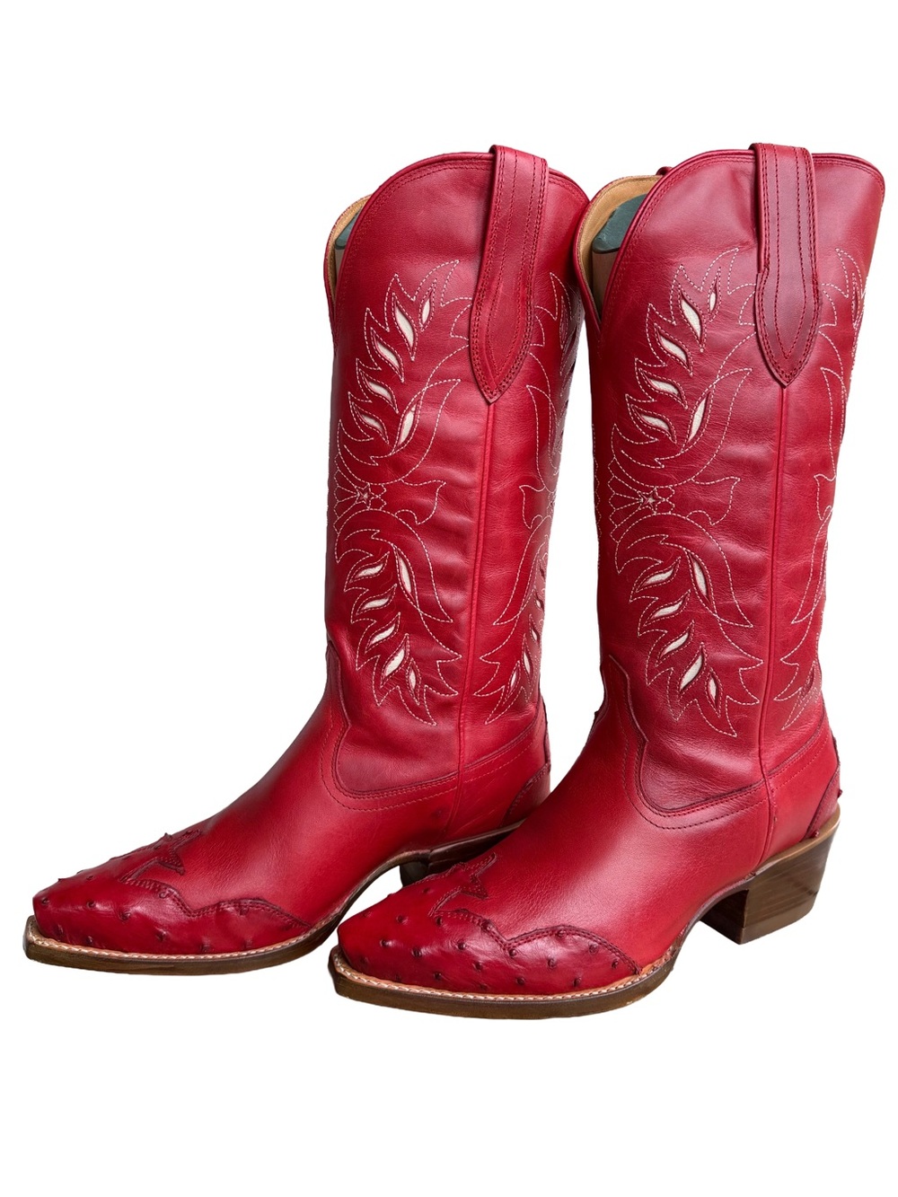 Tecovas Annie Eagle in Barn Red Cowhide 7b BRAND NEW